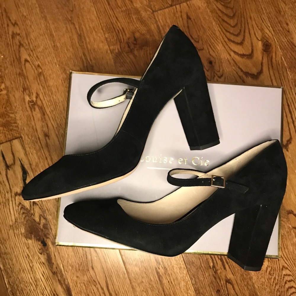 Louise et Cie Jayde Mary Jane Pump —Black suede